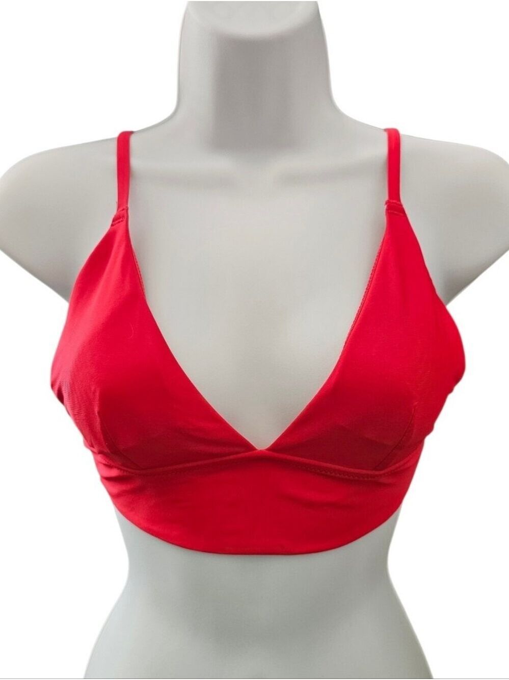 AERIE Triangle Red Bikini Swim Top Size Small